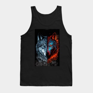 Wolf with red spark Tank Top